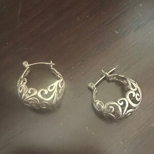 Elegant Sterling Silver Hoop Earrings
